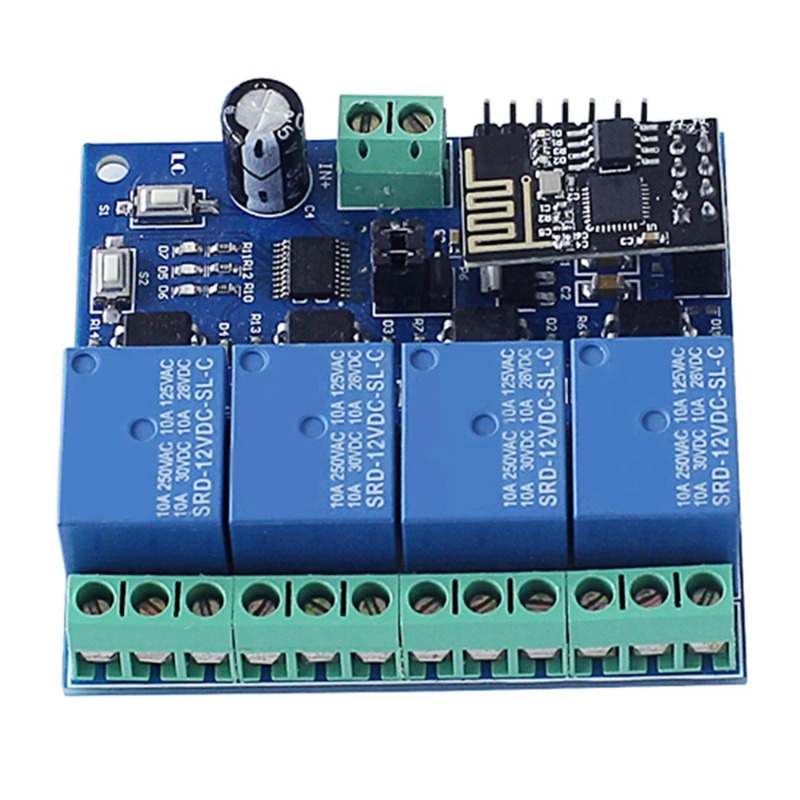 ESP8266 ESP-01 4-way WiFi rela - Smart Home Module Iot review and price