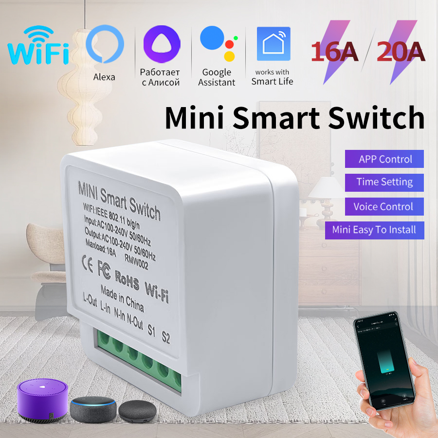 16A/20A WiFi Mini Smart Switch - Sonoff Mini R4 review and price